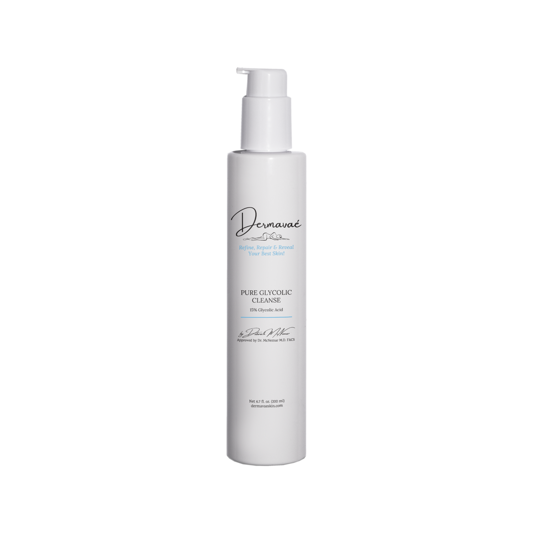 Dermavaé Pure Glycolic Cleanse 10% glycolic acid cleanser bottle
