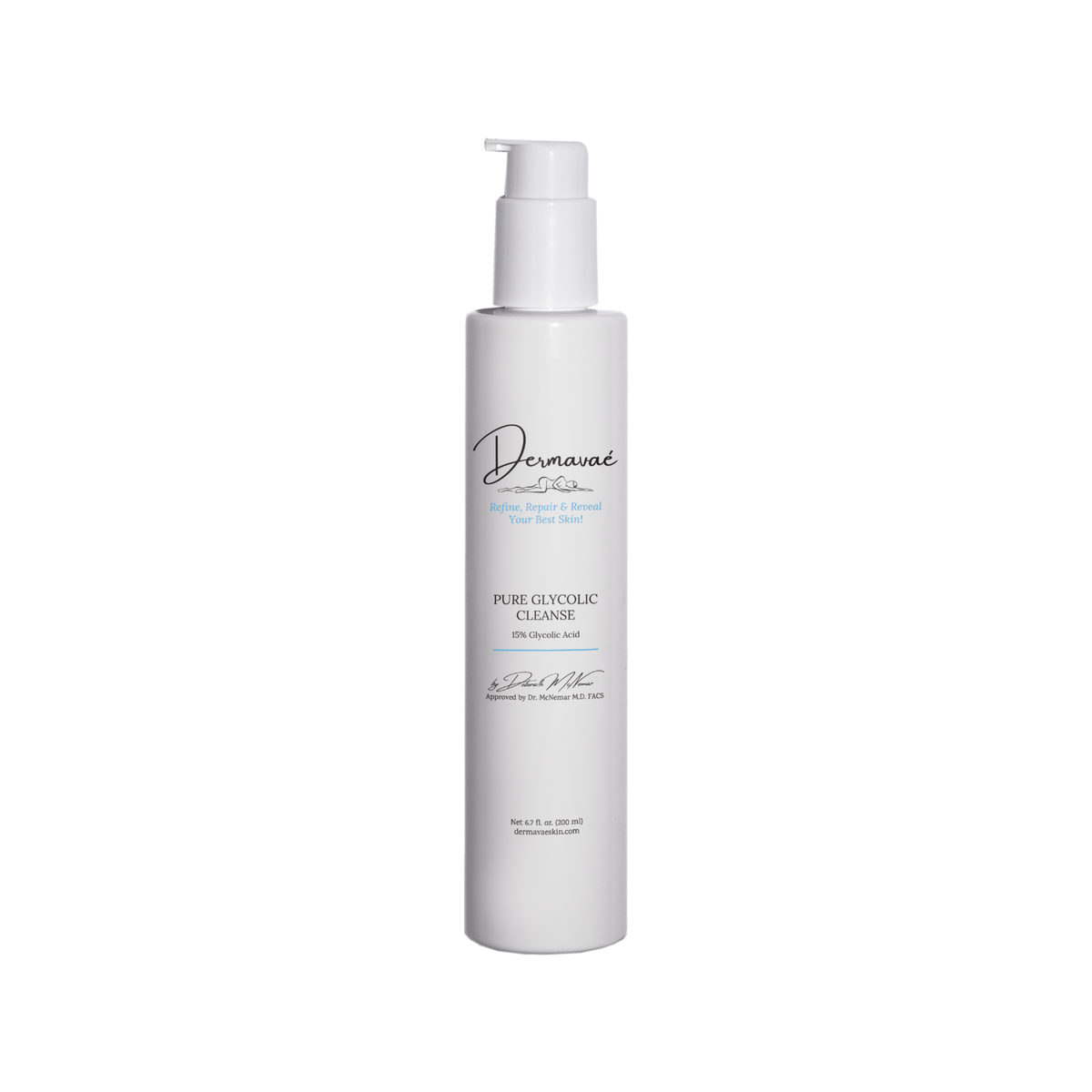 Dermavaé Pure Glycolic Cleanse 10% glycolic acid cleanser bottle